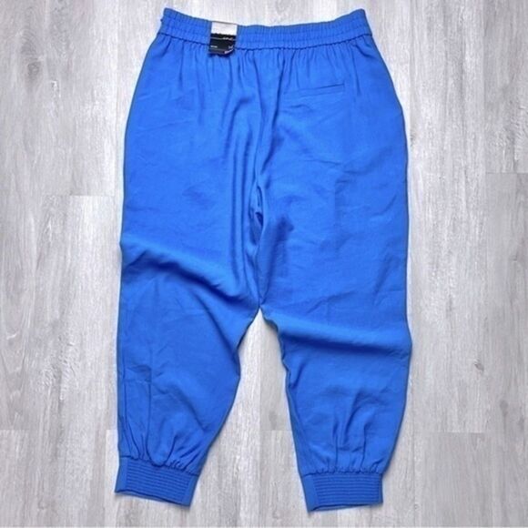 Blue Elastic Waist Jogger Pants 14 - Picture 4 of 7